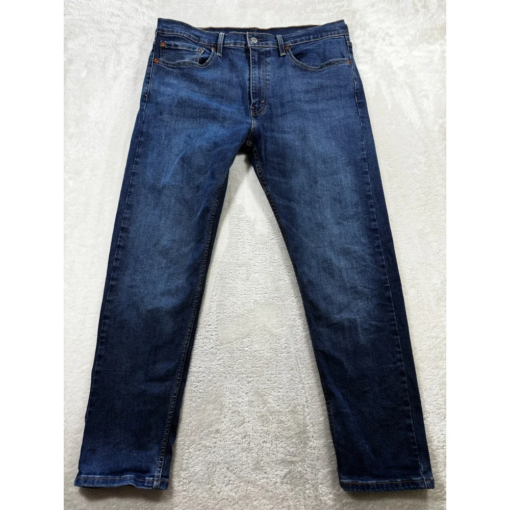 Levi's Mens 502 Regular Taper Stretch Blue Jeans W36 L30 Meas: 34x28